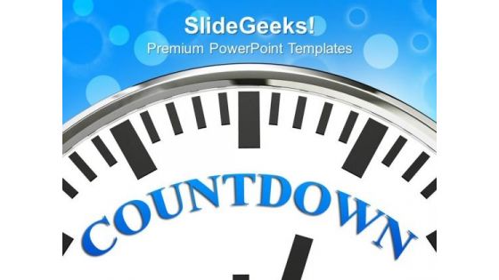 Clock With Word Countdown Time Planning PowerPoint Templates And PowerPoint Themes 0812