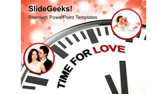 Clock With Words Time For Love PowerPoint Templates Ppt Backgrounds For Slides 0313