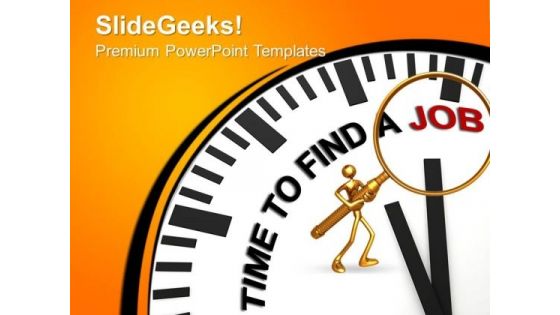 Clock With Words Time To Find A Job People PowerPoint Templates And PowerPoint Themes 0812 Clock With Words Time To Find A Job People PowerPoint Templates And PowerPoint Themes 0812