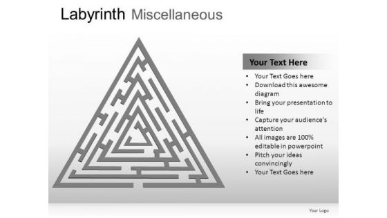 Closed Concept Labyrinth Miscellaneous PowerPoint Slides And Ppt Diagram Templates