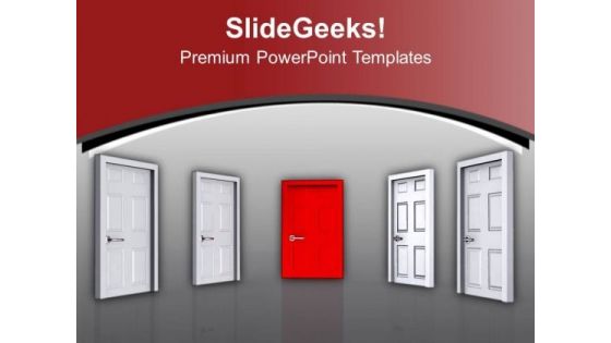 Closed Door Of Success PowerPoint Templates Ppt Backgrounds For Slides 0513