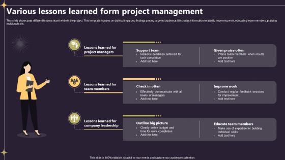 Closing A Project By Fulfilling Various Lessons Learned Form Project Management PM SS V Closing A Project By Fulfilling Various Lessons Learned Form Project Management PM SS V