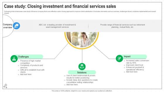 Closing Techniques To Seal Case Study Closing Investment And Financial Services SA SS V Closing Techniques To Seal Case Study Closing Investment And Financial Services SA SS V