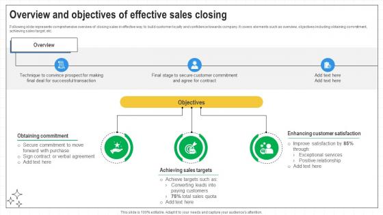 Closing Techniques To Seal Overview And Objectives Of Effective Sales Closing SA SS V Closing Techniques To Seal Overview And Objectives Of Effective Sales Closing SA SS V