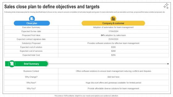 Closing Techniques To Seal Sales Close Plan To Define Objectives And Targets SA SS V Closing Techniques To Seal Sales Close Plan To Define Objectives And Targets SA SS V