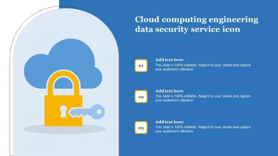 Cloud Computing Engineering Data Security Service Icon Portrait Pdf