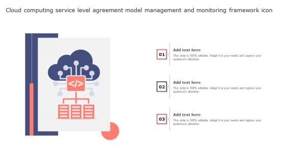 Cloud Computing Service Level Agreement Model Management And Monitoring Framework Icon Clipart Pdf