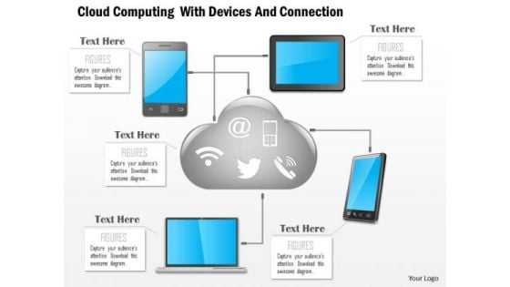 Cloud Computing With Devices And Connection Presentation Template