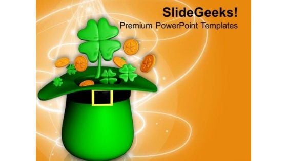 Clove And Hat For Patrick Day PowerPoint Templates Ppt Backgrounds For Slides 0713 Clove And Hat For Patrick Day PowerPoint Templates Ppt Backgrounds For Slides 0713