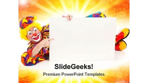 Clown Advertisement Background PowerPoint Templates And PowerPoint Backgrounds 0311