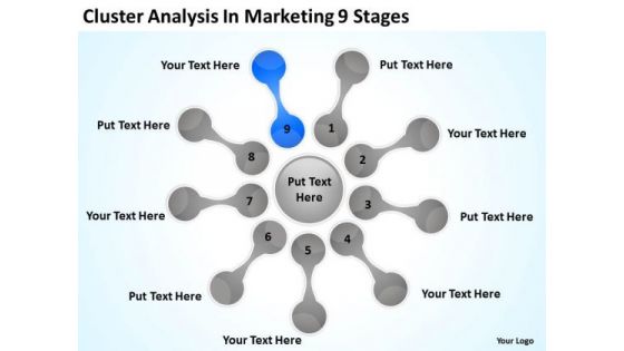 Cluster Analysis In Marketing 9 Stages Actual Business Plan Examples PowerPoint Slides