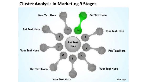 Cluster Analysis In Marketing 9 Stages Basic Business Plan Outline PowerPoint Templates