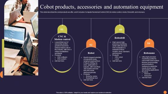 Cobot Products Accessories And Automation Equipment Summary Pdf