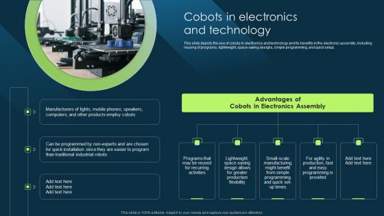 Cobots In Electronics And Technology Cobot Safety Measures And Risk Pictures PDF