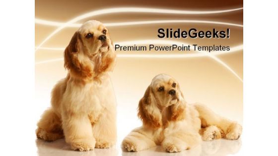 Cocker Spaniels Animals PowerPoint Templates And PowerPoint Backgrounds 0211