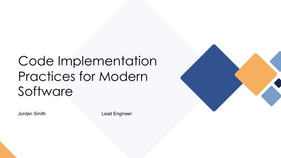 Code Implementation Practices For Modern Software PPT Structure AT