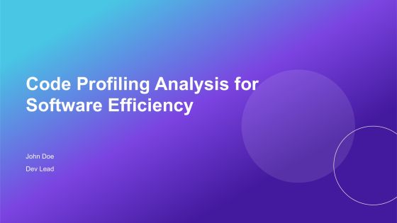 Code Profiling Analysis For Software Efficiency PPT Template AT