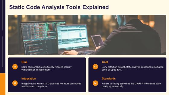 Code Quality Analysis Tools Overview PPT Example AT Slide08