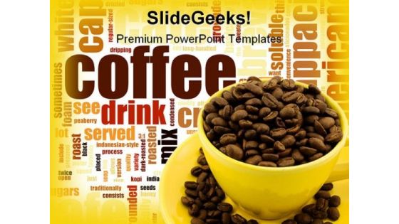Coffee Food PowerPoint Template 0810