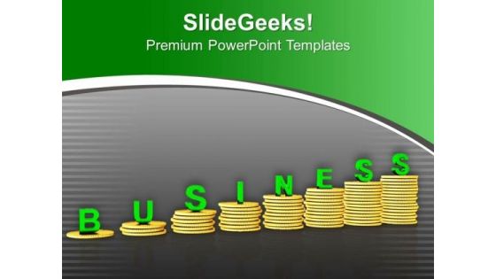 Coin Stacks Showing Business Growth PowerPoint Templates Ppt Backgrounds For Slides 0313