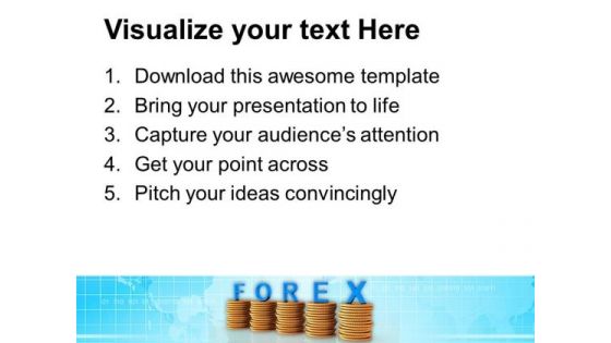 Coins Graph With The Word Forex PowerPoint Templates Ppt Backgrounds For Slides 0113