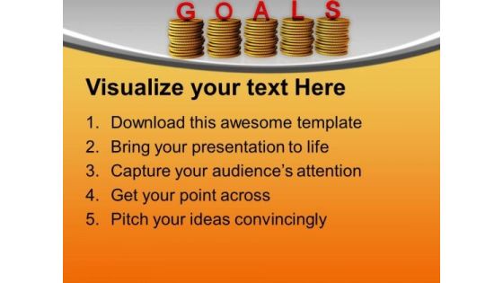 Coins Stacks Showing Business Goals Targets PowerPoint Templates Ppt Backgrounds For Slides 0313 Slide02