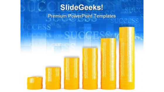 Coins Stairs Business PowerPoint Themes And PowerPoint Slides 0511