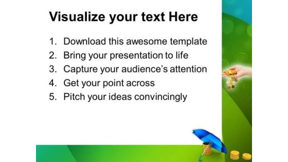 Coins Under Umbrella Finance PowerPoint Templates And PowerPoint Themes 1012 Slide03