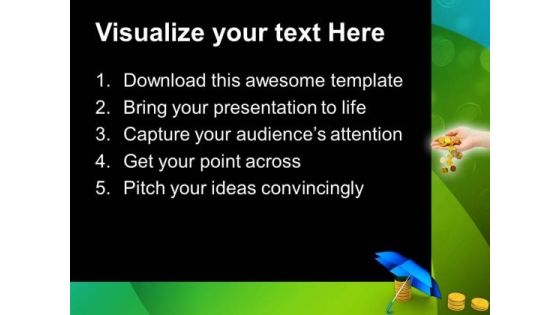 Coins Under Umbrella Finance PowerPoint Templates And PowerPoint Themes 1012 Slide02