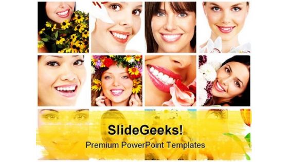 Collage Beauty PowerPoint Templates And PowerPoint Backgrounds 0711