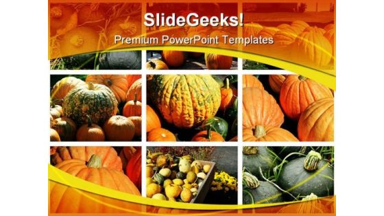 Collage Of Fall Squashes Nature PowerPoint Templates And PowerPoint Backgrounds 0311