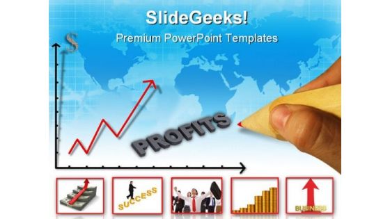 Collage Of Graph Success PowerPoint Templates And PowerPoint Backgrounds 0511