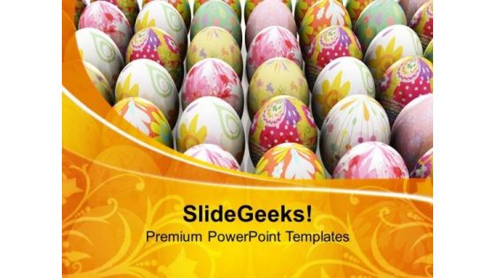 Collection Of Easter Eggs For Festival PowerPoint Templates Ppt Backgrounds For Slides 0313