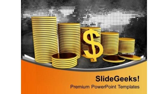 Collection Of Gold Coins Us Dollars PowerPoint Templates Ppt Backgrounds For Slides 0113 Collection Of Gold Coins Us Dollars PowerPoint Templates Ppt Backgrounds For Slides 0113