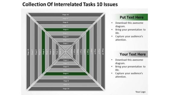 Collection Of Interrelated Tasks 10 Issues Ppt Business Plan Free PowerPoint Templates