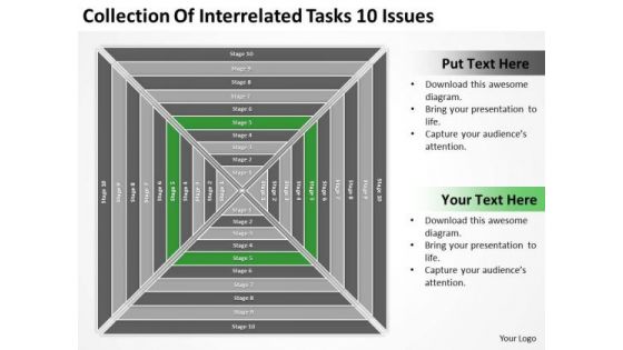 Collection Of Interrelated Tasks 10 Issues Ppt Business Plan PowerPoint Templates