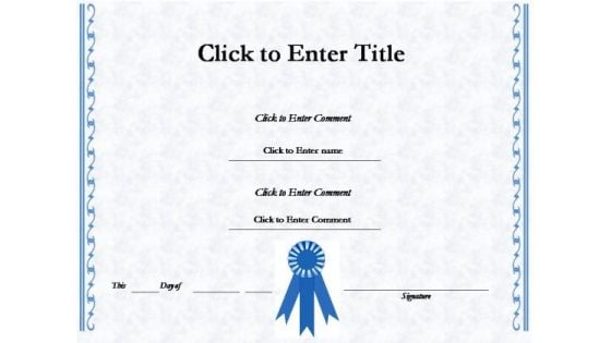 College Award Certificate PowerPoint Templates
