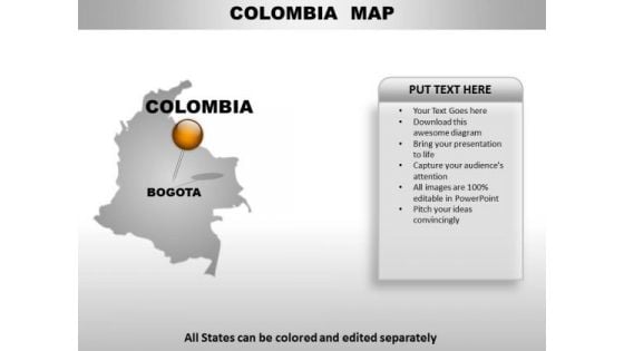 Colomiba Country PowerPoint Maps