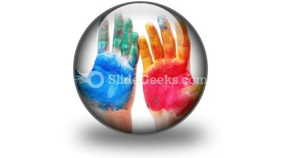 Color Hands PowerPoint Icon C