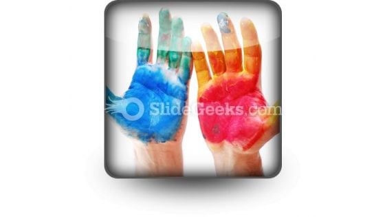 Color Hands PowerPoint Icon S