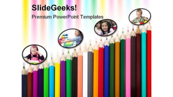 Color Pencils Art PowerPoint Templates And PowerPoint Backgrounds 0611