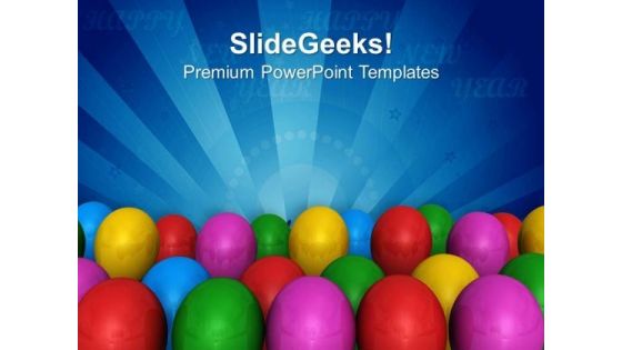 Colored Ballons For Party Theme PowerPoint Templates Ppt Backgrounds For Slides 0413