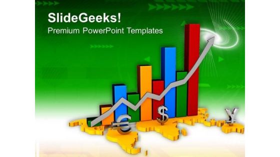 Colored Bar Graph For Business Fluctuation PowerPoint Templates Ppt Backgrounds For Slides 0513