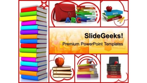 Colored Books Education PowerPoint Templates And PowerPoint Themes 0512