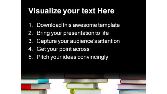 Colored Books Education PowerPoint Themes And PowerPoint Slides 0611