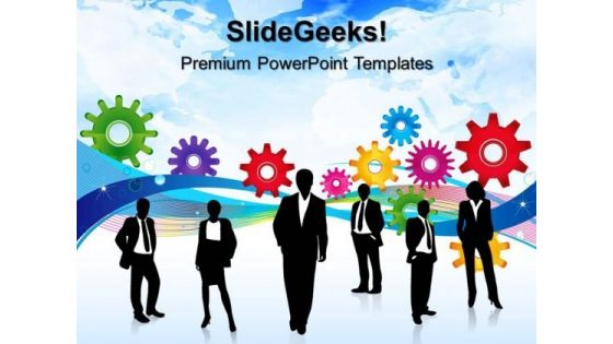 Colored Gears Business PowerPoint Templates And PowerPoint Themes 0512