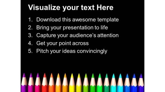 Colored Pencils Education PowerPoint Templates And PowerPoint Themes 0612