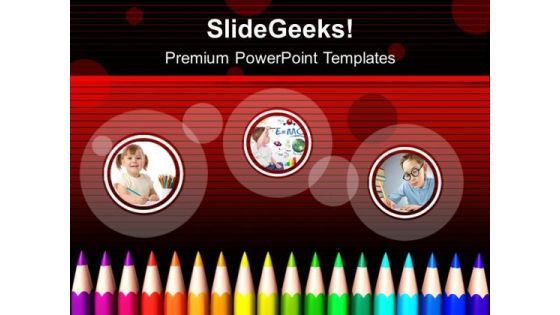 Colored Pencils Education PowerPoint Templates And PowerPoint Themes 0612