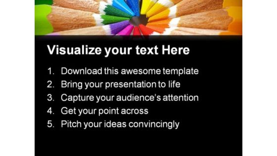 Colored Pencils Education PowerPoint Themes And PowerPoint Slides 0811