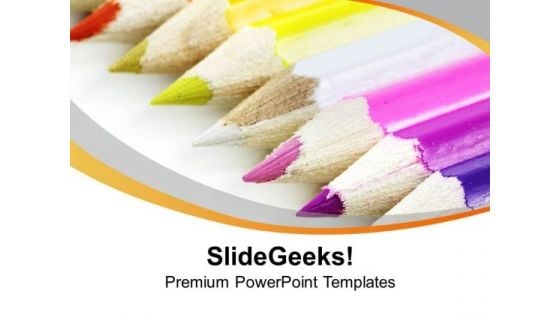 Colored Pencils For Education Theme PowerPoint Templates Ppt Backgrounds For Slides 0513